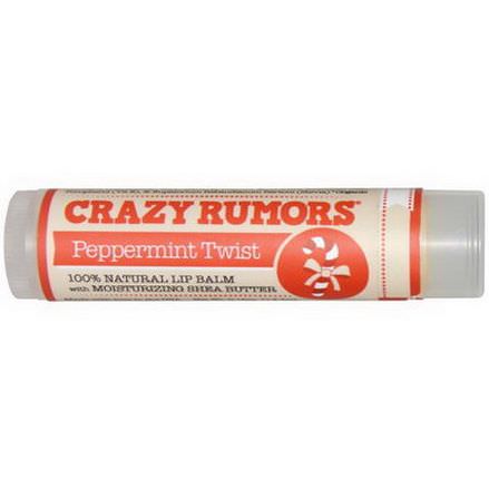 Crazy Rumors, 100% Natural Lip Balm, Peppermint Twist 4.4ml
