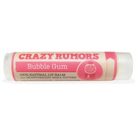 Crazy Rumors, 100% Natural Lip Balm, Bubble Gum 4.4ml