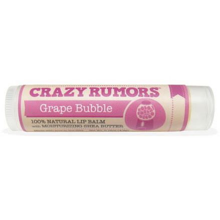 Crazy Rumors, 100% Natural Lip Balm, Grape Bubble 4.4ml