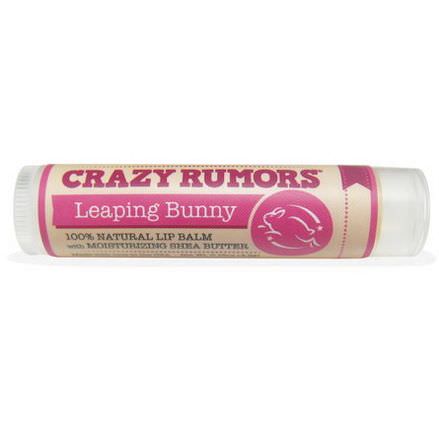 Crazy Rumors, 100% Natural Lip Balm, Leaping Bunny, Plum Apricot 4.4ml
