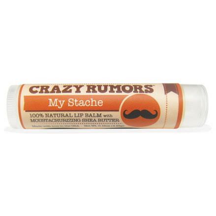 Crazy Rumors, 100% Natural Lip Balm, My Stache, Sweet Mint 4.4ml