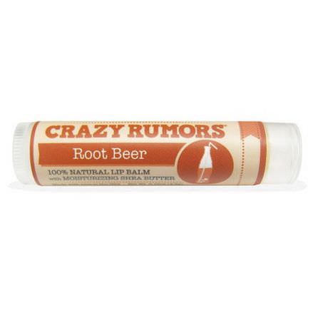Crazy Rumors, 100% Natual Lip Balm, Root Beer 4.4ml