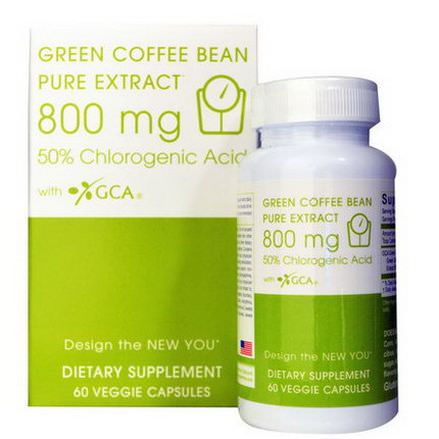 Creative Bioscience, Green Coffee Bean, Pure Extract, 800mg, 60 Veggie Caps