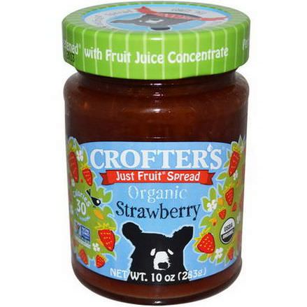 Crofter's Organic, Organic, Just Fruit Spread, Strawberry 283g
