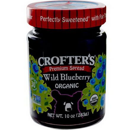 Crofter's Organic, Organic, Premium Spread, Wild Blueberry 283g