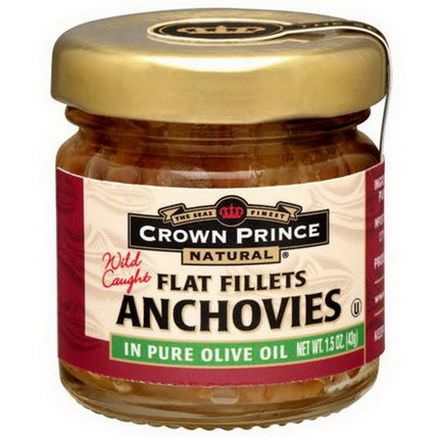 Crown Prince Natural, Anchovies, Flat Fillets, In Pure Olive Oil 43g