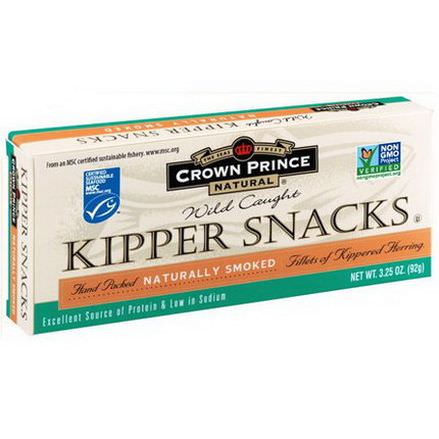 Crown Prince Natural, Kipper Snacks, Naturally Smoked 92g