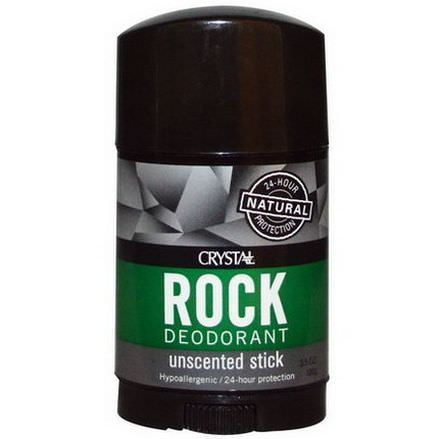 Crystal Body Deodorant, Crystal Rock Deodorant Wide Stick, Unscented 100g