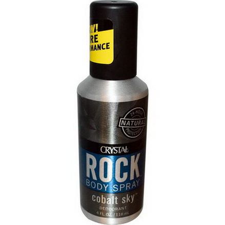 Crystal Body Deodorant, Rock Body Spray Deodorant, Cobalt Sky 118ml