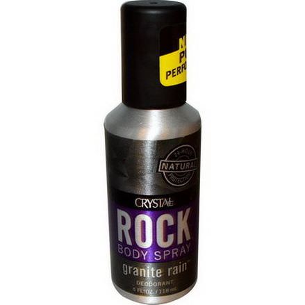 Crystal Body Deodorant, Rock Body Spray Deodorant, Granite Rain 118ml