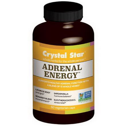 Crystal Star, Adrenal Energy, 60 Veggie Caps
