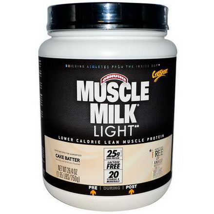 Cytosport, Inc, Genuine Muscle Milk Light, Lower Calorie Lean Muscle Protein, Cake Batter 750g