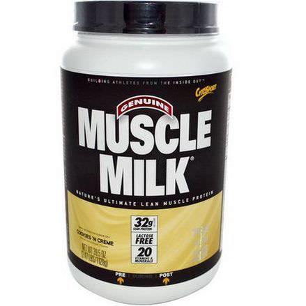 Cytosport, Inc, Genuine Muscle Milk, Nature's Ultimate Lean Muscle Protein, Cookies'N Cream 1120g