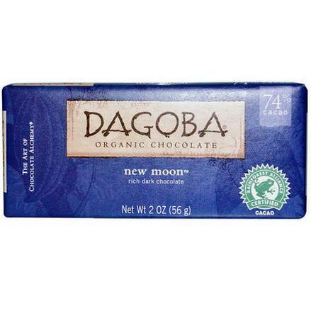 Dagoba Organic Chocolate, New Moon, Rich Dark Chocolate 56g
