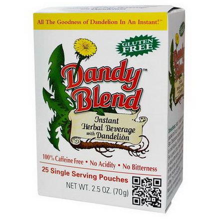 Dandy Blend, Instant Herbal Beverage With Dandelion, 25 Single Serving Pouches