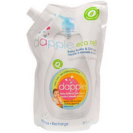 Dapple, Eco Refill, Baby Bottle&Dish Liquid, Refill Pack, Lavender 1005.5ml