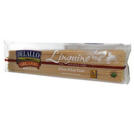 DeLallo, Linguine No. 6, 100% Organic Whole Wheat Pasta 454g