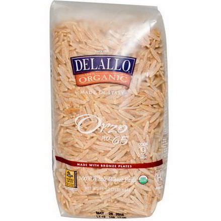 DeLallo, Orzo No. 65, 100% Organic Whole Wheat Pasta 454g
