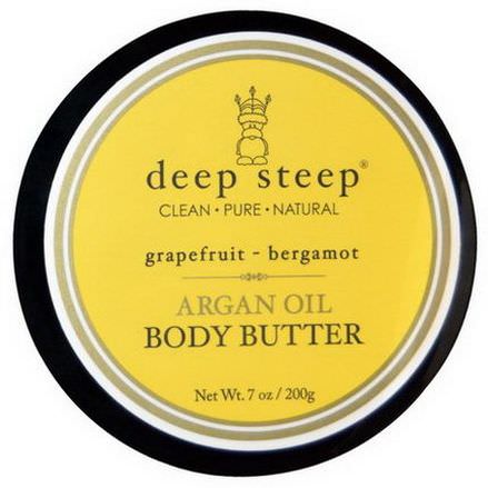 Deep Steep, Argan Oil Body Butter, Grapefruit Bergamot 200g