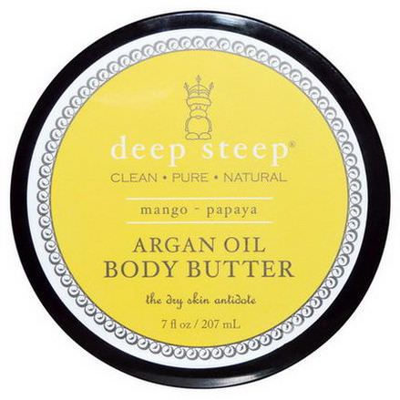 Deep Steep, Argan Oil Body Butter, Mango - Papaya 207ml