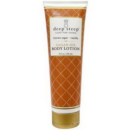 Deep Steep, Argan Oil Body Lotion, Brown Sugar - Vanilla 236ml