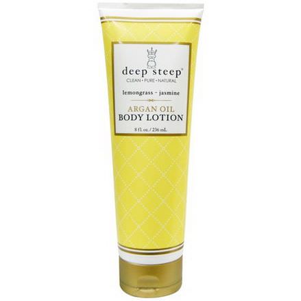 Deep Steep, Argan Oil Body Lotion, Lemongrass - Jasmine 236ml