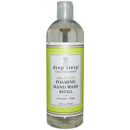 Deep Steep, Argan Oil Foaming Hand Wash Refill, Coconut - Lime 474ml