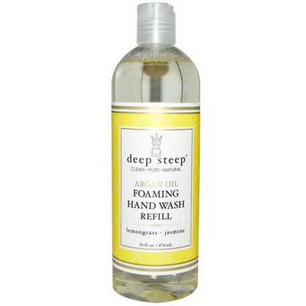Deep Steep, Argan Oil Foaming Hand Wash Refill, Lemongrass - Jasmine 474ml