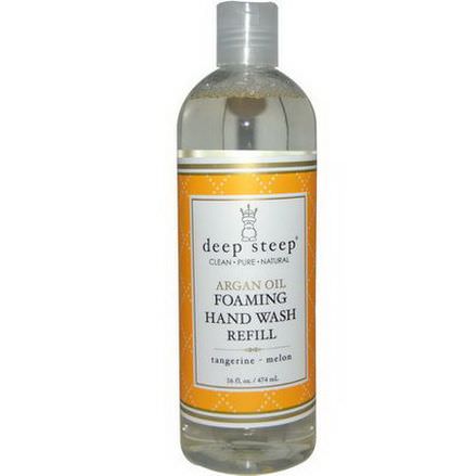 Deep Steep, Argan Oil Foaming Hand Wash Refill, Tangerine - Melon 474ml