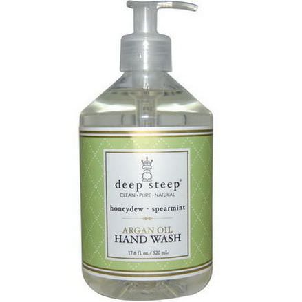 Deep Steep, Argan Oil Hand Wash, Honeydew- Spearmint 520ml