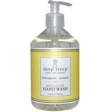 Deep Steep, Argan Oil Hand Wash, Lemongrass-Jasmine 520ml