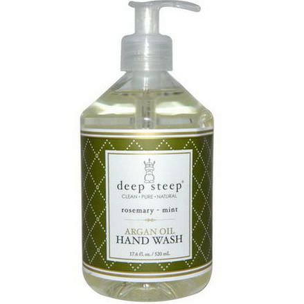 Deep Steep, Argan Oil Hand Wash, Rosemary - Mint 520ml