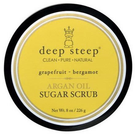 Deep Steep, Argan Oil Sugar Scrub, Grapefruit Bergamot 226g