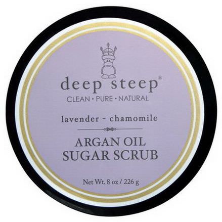 Deep Steep, Argan Oil Sugar Scrub, Lavender Chamomile 226g