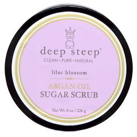 Deep Steep, Argan Oil Sugar Scrub, Lilac Blossom 226g