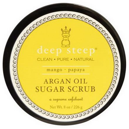 Deep Steep, Argan Oil Sugar Scrub, Mango - Papaya 226g