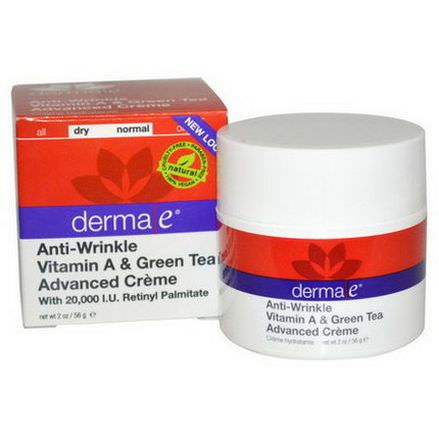 Derma E, Anti-Wrinkle Vitamin A&Green Tea Advanced Cream 56g