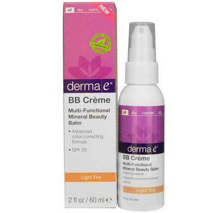 Derma E, BB Cream, Multi-Functional Mineral Beauty Balm, Light Tint 60ml