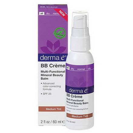 Derma E, BB Creme, Multi-Functional Mineral Beauty Balm, Medium Tint 60ml