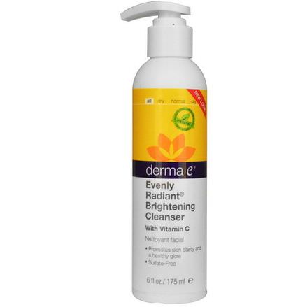 Derma E, Evenly Radiant Brightening Cleanser with Vitamin C 175ml