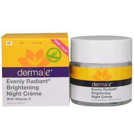 Derma E, Evenly Radiant Brightening Night Cream, with Vitamin C 56g