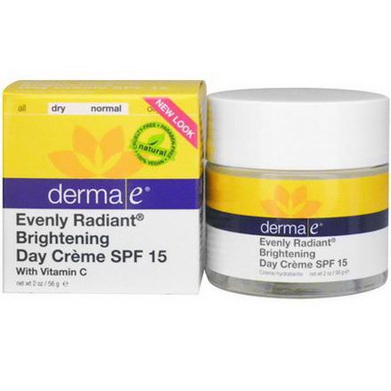 Derma E, Evenly Radiant Day Cream, SPF 15, with Vitamin C 56g