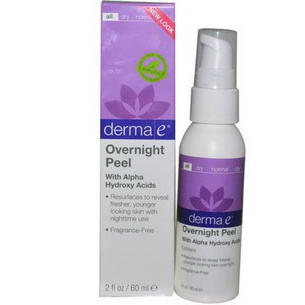 Derma E, Overnight Peel with Alpha Hydroxy Acids 60ml