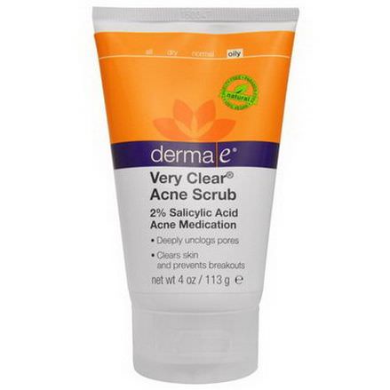 Derma E, Very Clear Acne Scrub, 2% Salicylic Acid Acne Medication 113g