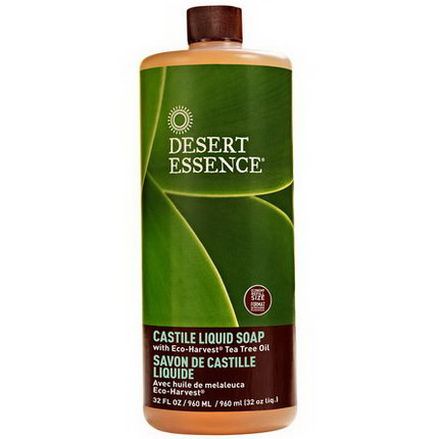Desert Essence, Castile Liquid Soap with Eco-Harvest Tea Tree Oil 960ml