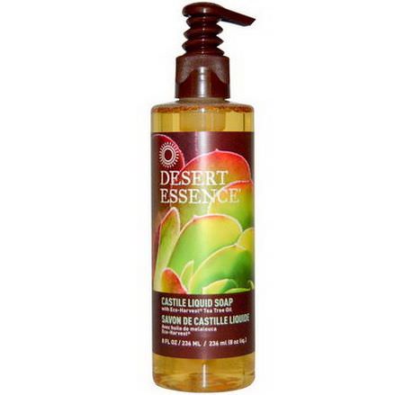 Desert Essence, Castile Liquid Soap, with Eco-Harvest Tea Tree Oil 236ml