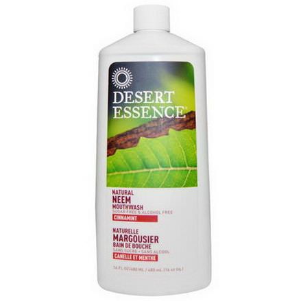 Desert Essence, Natural Neem Mouthwash, Cinnamint 480ml