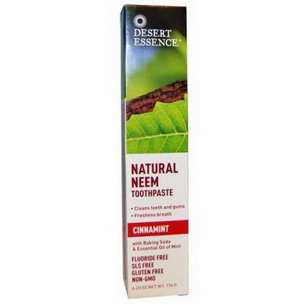 Desert Essence, Natural Neem Toothpaste, Cinnamint 176g