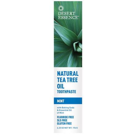 Desert Essence, Natural Tea Tree Oil Toothpaste, Mint 176g