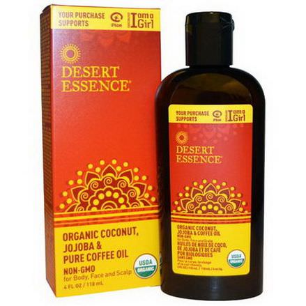 Desert Essence, Organic Coconut, Jojoba&Pure Coffee Oil 118ml